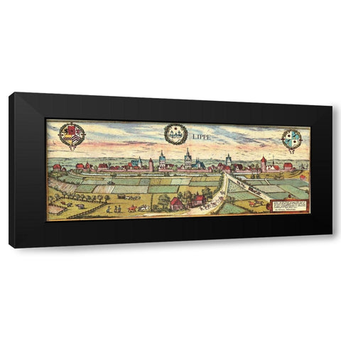 Germany Black Modern Wood Framed Art Print by Hogenberg, Braun