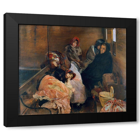 White Slave Trade Black Modern Wood Framed Art Print by Sorolla, Joaquin