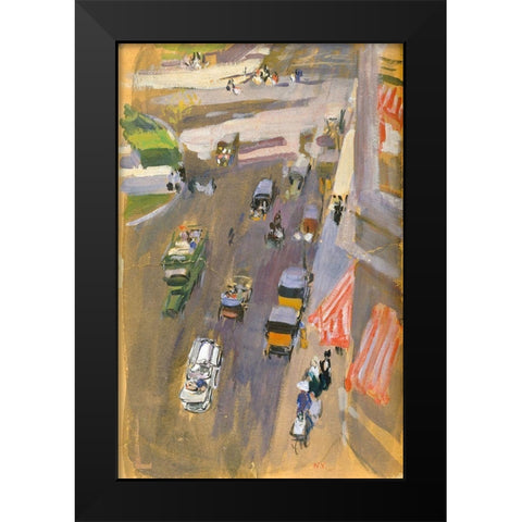 Fifth Avenue-New York Black Modern Wood Framed Art Print by Sorolla, Joaquin