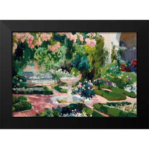 Garden at the Sorolla House Black Modern Wood Framed Art Print by Sorolla, Joaquin