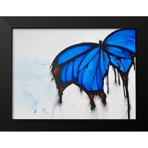 The Butterfly Black Modern Wood Framed Art Print by Clement, Diane