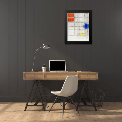 Study for a Composition Black Modern Wood Framed Art Print by Mondrian, Piet