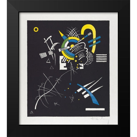 Kleine Welten VII-Small Worlds VII 1922 Black Modern Wood Framed Art Print by Kandinsky, Wassily