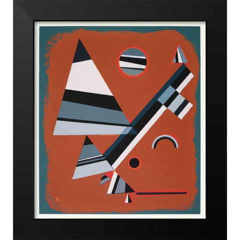 Gris 1931 Black Modern Wood Framed Art Print by Kandinsky, Wassily