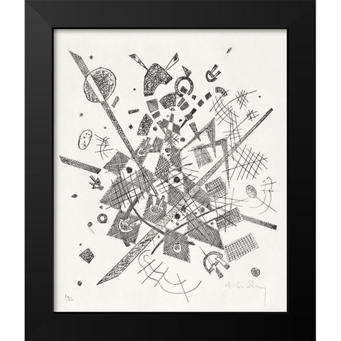 Kleine Welten IX-Small Worlds IX 1922 Black Modern Wood Framed Art Print by Kandinsky, Wassily