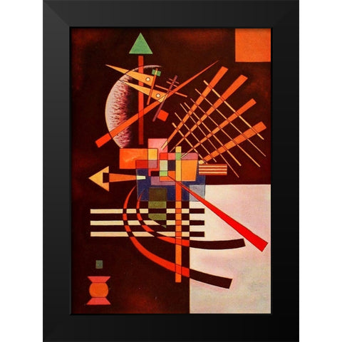 Abstract 1 Black Modern Wood Framed Art Print by Kandinsky, Wassily