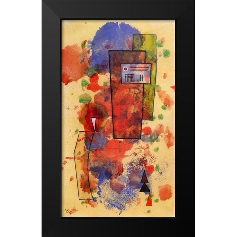 Black Spot 1932 Black Modern Wood Framed Art Print by Kandinsky, Wassily