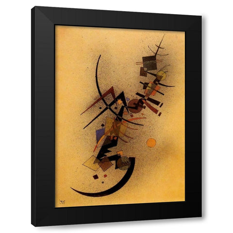 Capriccio 1927 Black Modern Wood Framed Art Print with Double Matting by Kandinsky, Wassily