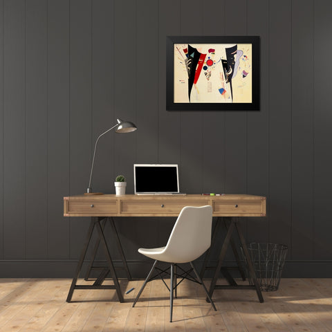 Reciprocal Accord 1941 Black Modern Wood Framed Art Print by Kandinsky, Wassily