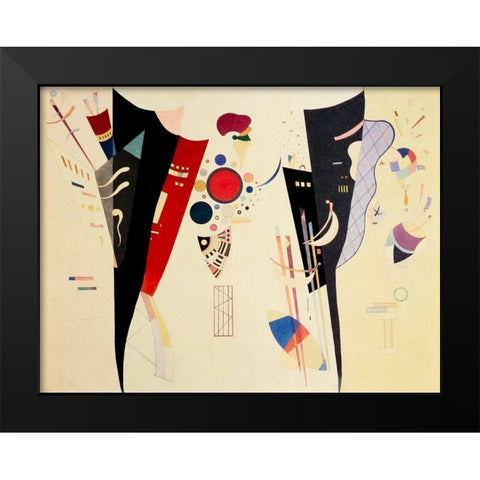 Reciprocal Accord 1941 Black Modern Wood Framed Art Print by Kandinsky, Wassily