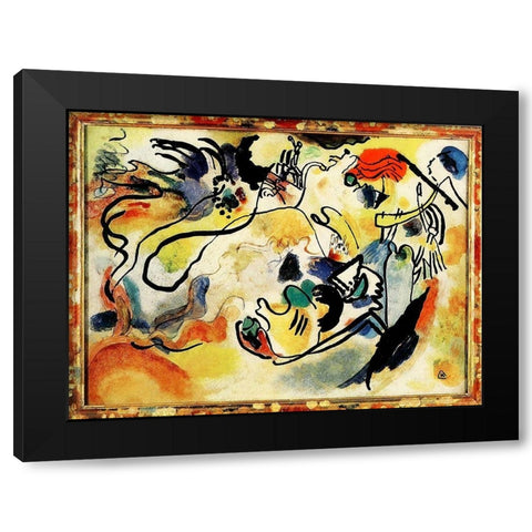 The Last Judgement 1912 Black Modern Wood Framed Art Print by Kandinsky, Wassily