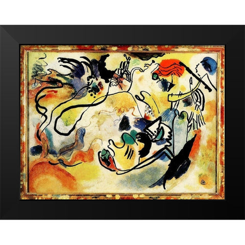 The Last Judgement 1912 Black Modern Wood Framed Art Print by Kandinsky, Wassily