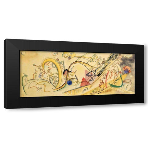 Untitled 1 1918 Black Modern Wood Framed Art Print by Kandinsky, Wassily