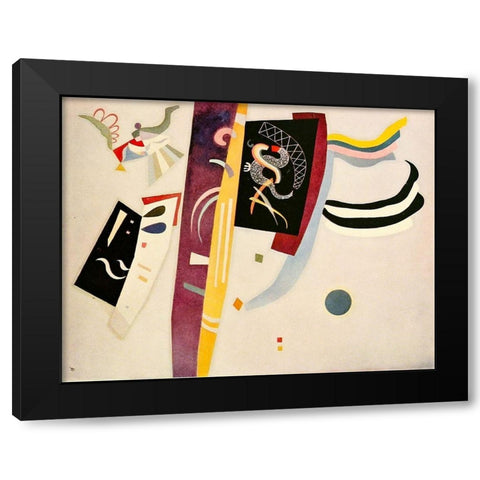 Violet Orange 622 1935 Black Modern Wood Framed Art Print with Double Matting by Kandinsky, Wassily