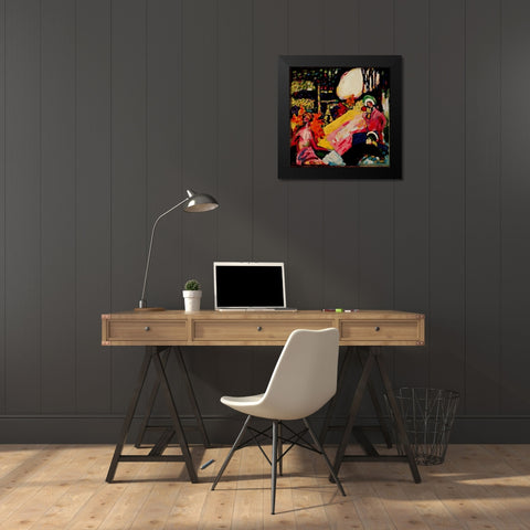 White Sound 1908 Black Modern Wood Framed Art Print by Kandinsky, Wassily