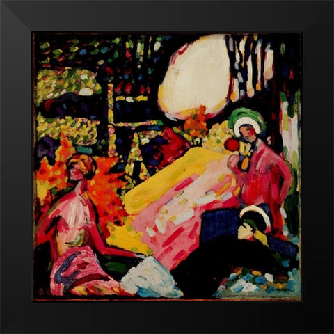 White Sound 1908 Black Modern Wood Framed Art Print by Kandinsky, Wassily