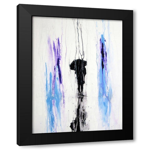 A Dark and Stormy Black Modern Wood Framed Art Print with Double Matting by Clement, Diane