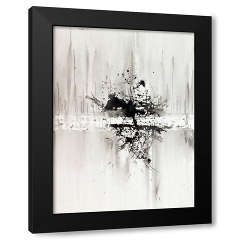 Frozen Reflections Black Modern Wood Framed Art Print with Double Matting by Clement, Diane