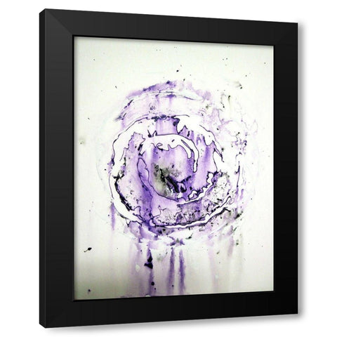 Mind Spiral #3 Black Modern Wood Framed Art Print by Clement, Diane