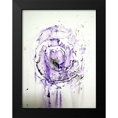 Mind Spiral #3 Black Modern Wood Framed Art Print by Clement, Diane