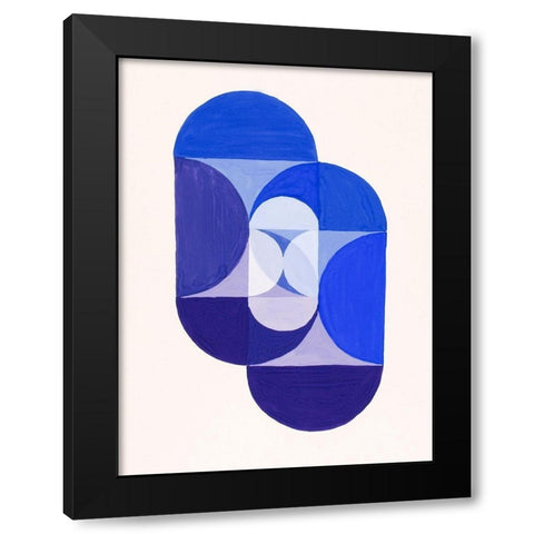 Key Blue Black Modern Wood Framed Art Print by Schillinger, Joseph