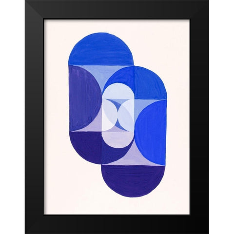 Key Blue Black Modern Wood Framed Art Print by Schillinger, Joseph