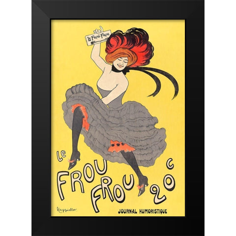 Le Frou Frou-journal humoristique Black Modern Wood Framed Art Print by Cappiello, Leonetto