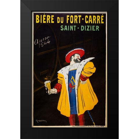 Beer from Fort-Carre-Saint-Dizier Black Modern Wood Framed Art Print by Cappiello, Leonetto