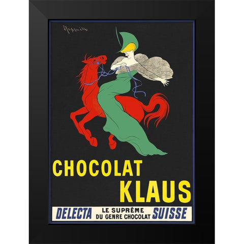 Chocolat Klaus Black Modern Wood Framed Art Print by Cappiello, Leonetto