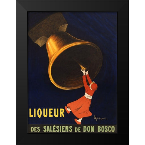 Angelus-liqueur des Salesiens de Dom Bosco Black Modern Wood Framed Art Print by Cappiello, Leonetto