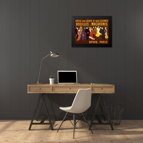 Celebrities holding packages of the product Black Modern Wood Framed Art Print by Cappiello, Leonetto