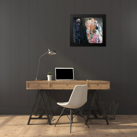 Death and Life Black Modern Wood Framed Art Print by Klimt, Gustav