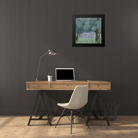 Farmhouse in Upper Austria Black Modern Wood Framed Art Print by Klimt, Gustav