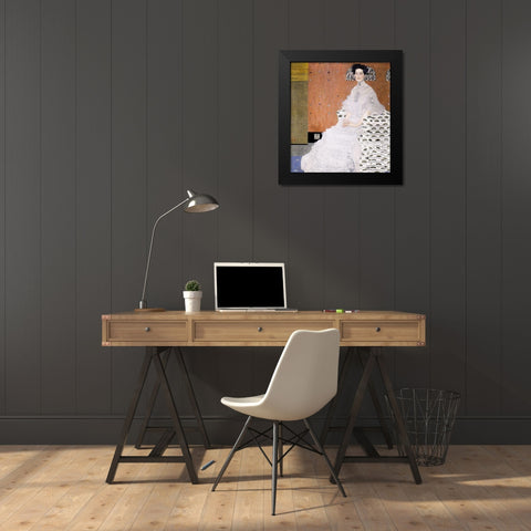 Bildnis Fritza Riedler Black Modern Wood Framed Art Print by Klimt, Gustav