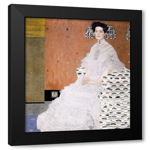 Bildnis Fritza Riedler Black Modern Wood Framed Art Print by Klimt, Gustav