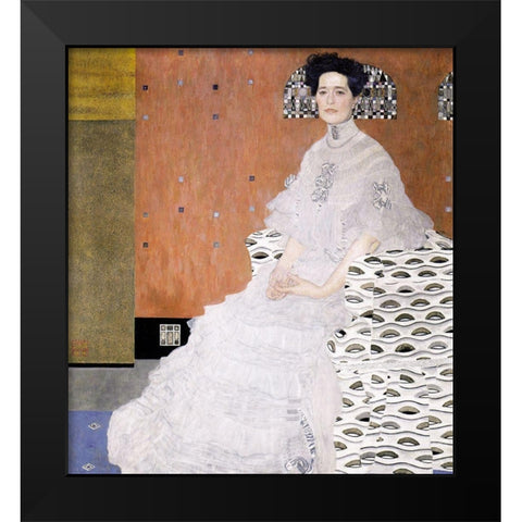 Bildnis Fritza Riedler Black Modern Wood Framed Art Print by Klimt, Gustav