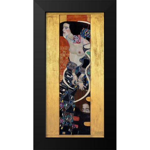 Judith II Black Modern Wood Framed Art Print by Klimt, Gustav