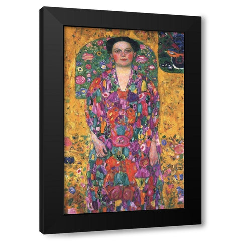 Portrait of Eugenia Primavesi Black Modern Wood Framed Art Print by Klimt, Gustav