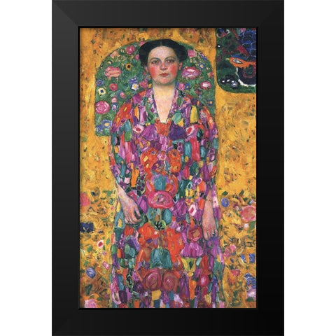Portrait of Eugenia Primavesi Black Modern Wood Framed Art Print by Klimt, Gustav