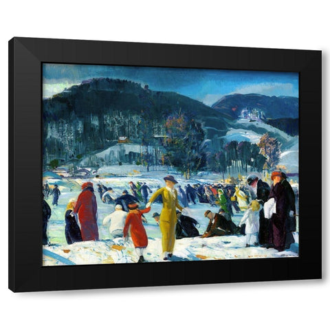 Love of Winter Black Modern Wood Framed Art Print with Double Matting by Bellows, George