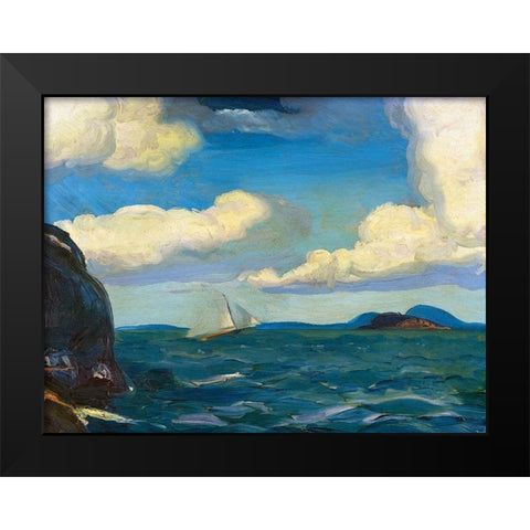 A Fresh Breeze Black Modern Wood Framed Art Print by Bellows, George