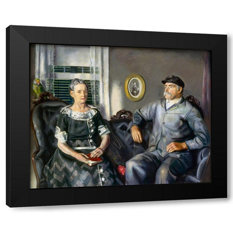 Mr and Mrs Phillip Wase Black Modern Wood Framed Art Print with Double Matting by Bellows, George