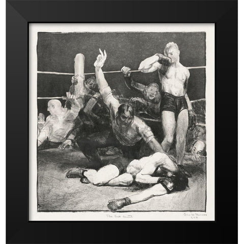 The last count Black Modern Wood Framed Art Print by Bellows, George