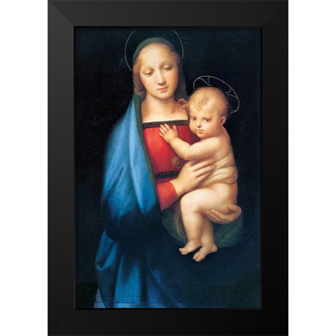 Madonna del Granduca Black Modern Wood Framed Art Print by Raphael