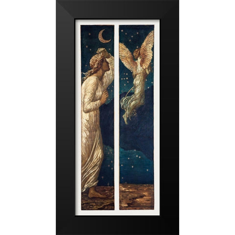 Cupid Flying away from Psyche Black Modern Wood Framed Art Print by Burneâ€“Jones, Edward