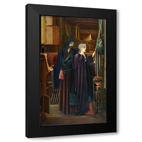 The Wizard Black Modern Wood Framed Art Print by Burneâ€“Jones, Edward
