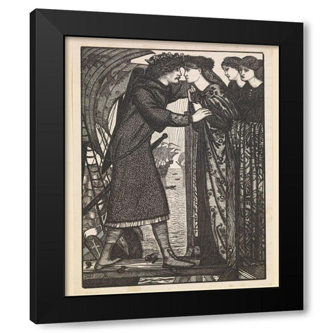 King Sigurd the Crusader-A Norse Saga Black Modern Wood Framed Art Print by Burneâ€“Jones, Edward