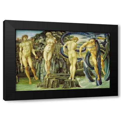 Perseus and Andromeda Black Modern Wood Framed Art Print with Double Matting by Burneâ€“Jones, Edward