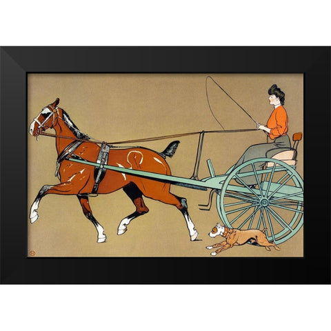 Country House calendar 1905 Black Modern Wood Framed Art Print by Penfield, Edward