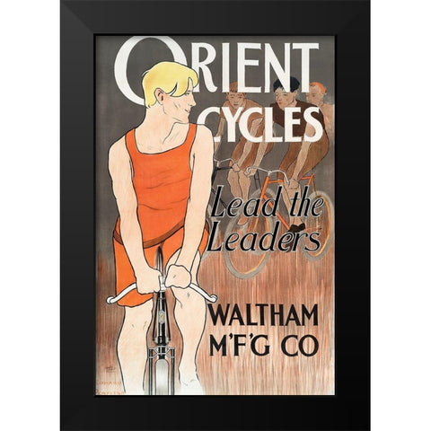 Orient Cycles Black Modern Wood Framed Art Print by Penfield, Edward